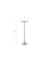 Silver Drink Table with White Marble Top | Decorative Modern End Table | Aluminum Base Side Table | Accent Table for Living Room | 10x10x26"